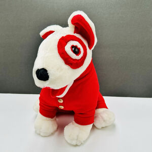 Target Bullseye Spot Dog Plush 16” Red Long John Pajamas 2001 PJs Commonwealth
